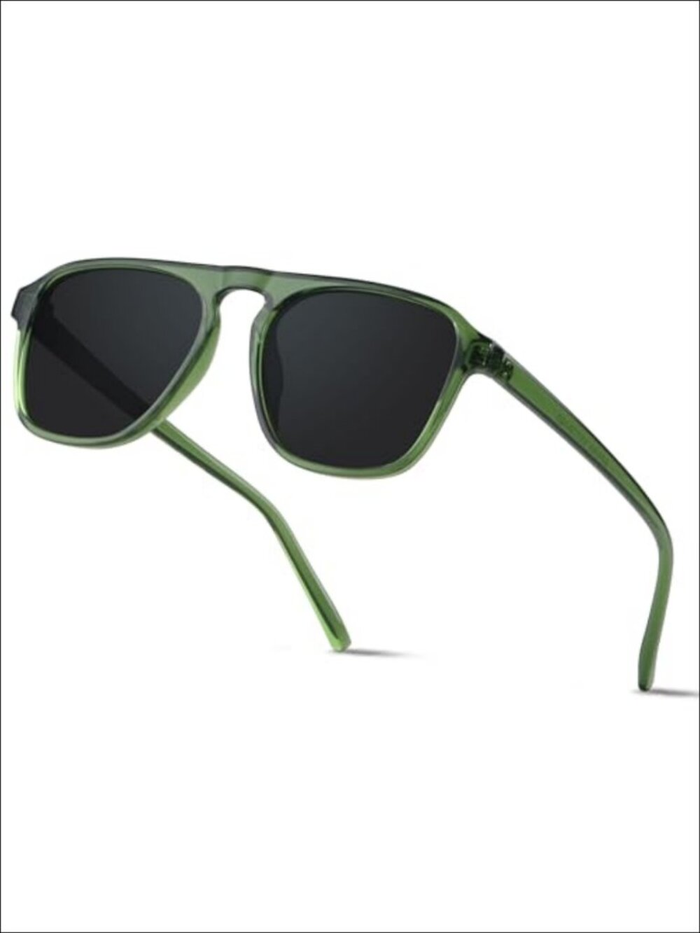 Polarized Square Aviator Sunglasses Lightweight Plastic Frame UV400 TAC Lens